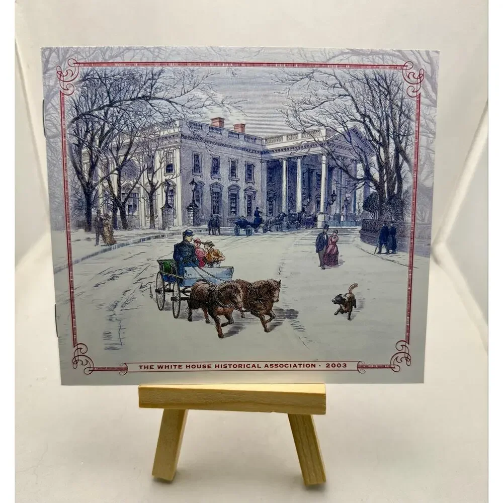 2003 White House Christmas Ornament Ulysses S Grant Rocking Horse Box Booklet